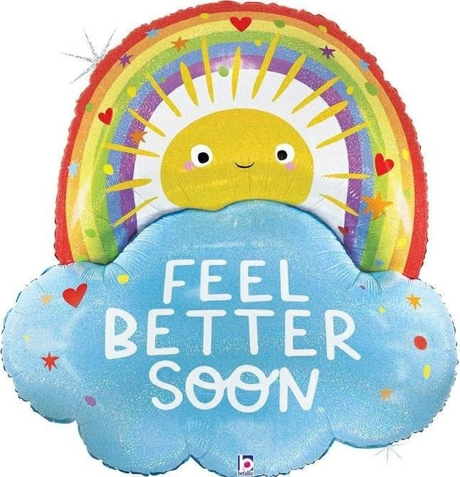 Helium balloon shape "Rainbow Get well soon"