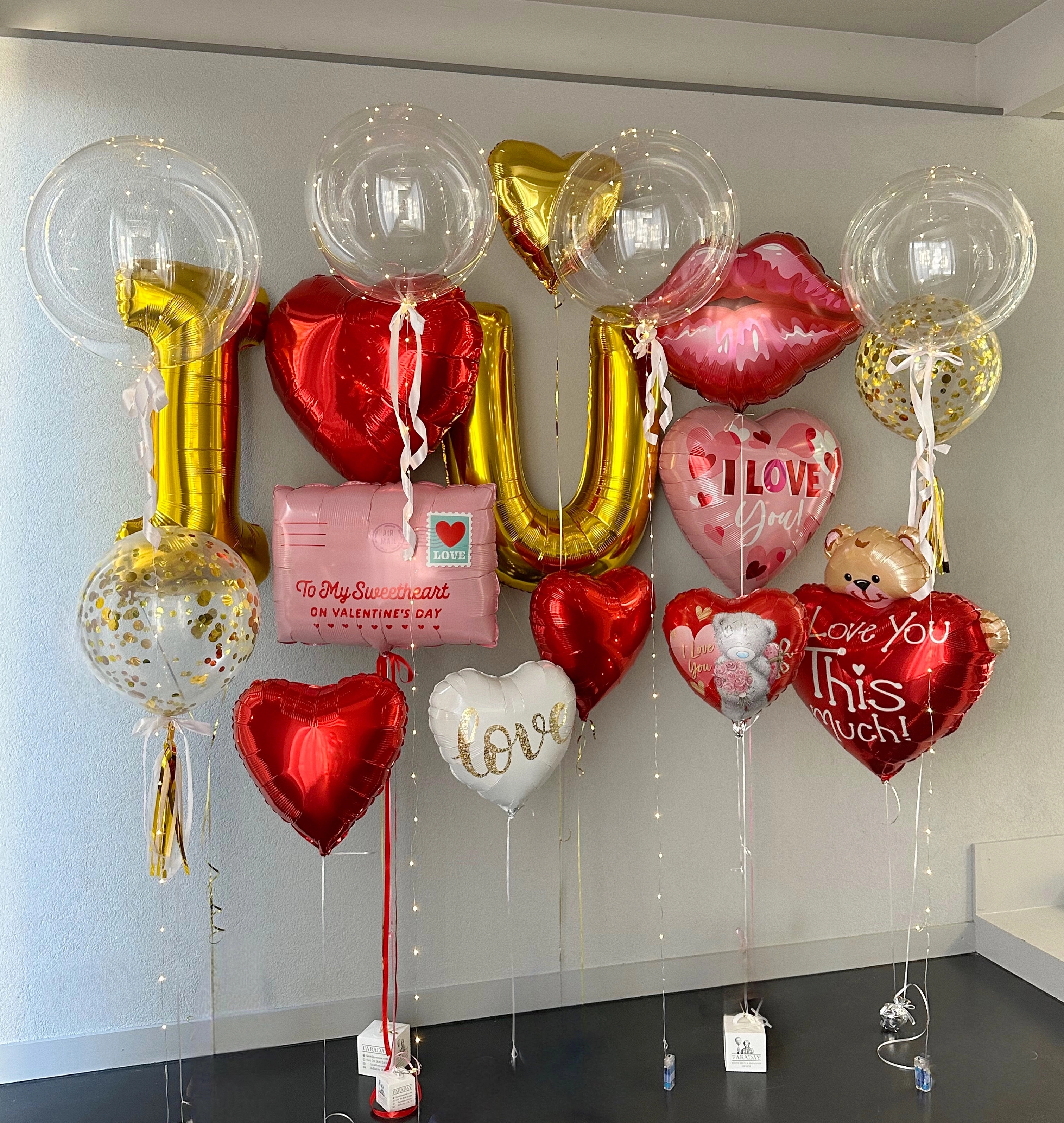 Mega set with LED balloons “Crazy in love”