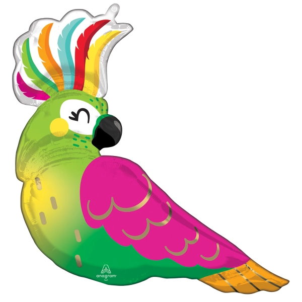NEW Tropical Parrot Foil Balloon