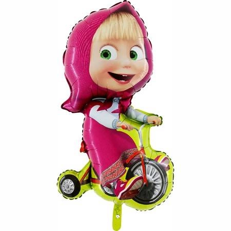 Helium balloon shape "Masha on a bycicle"