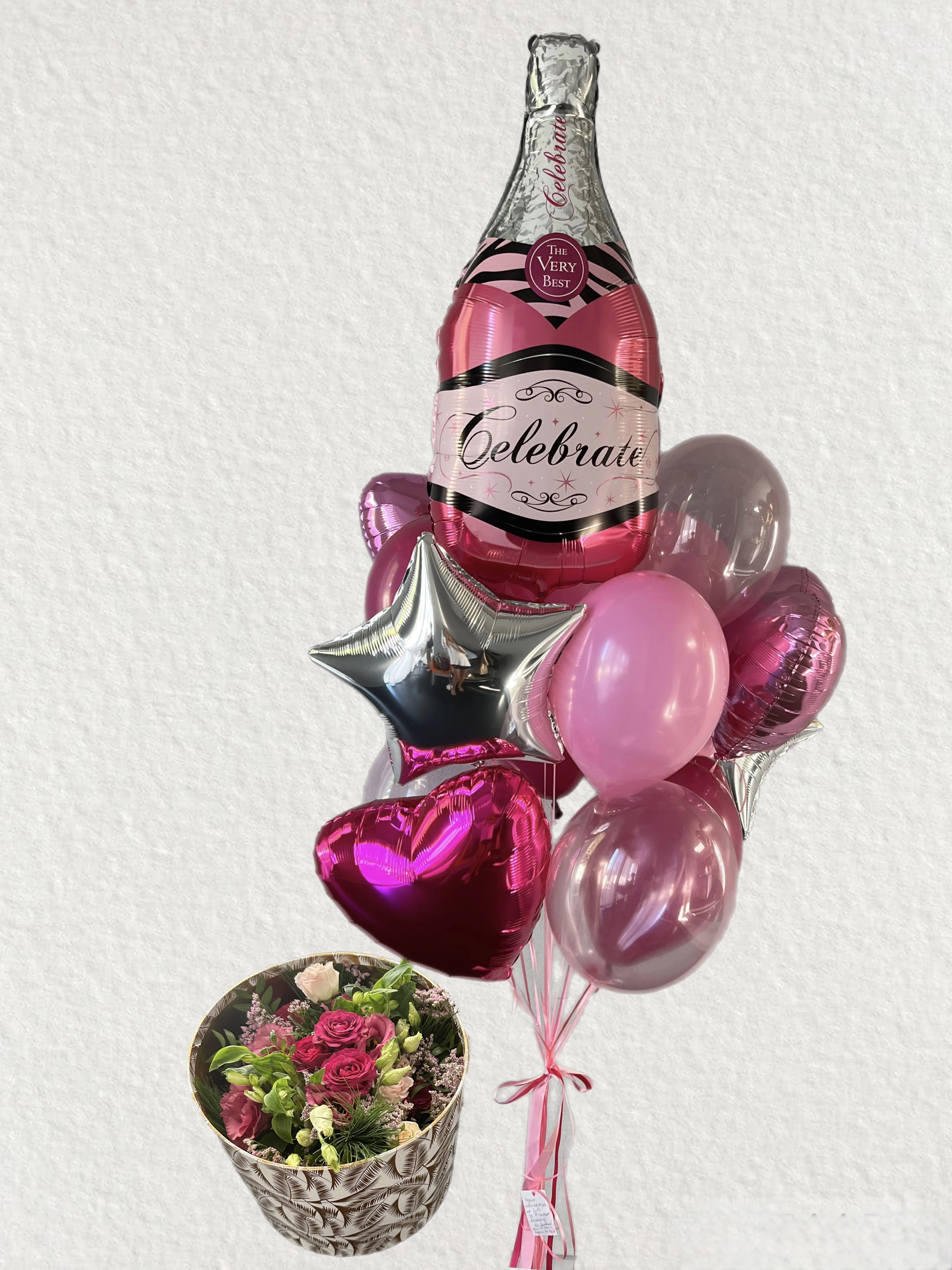 Gift set 2-in-1 flowers and balloons