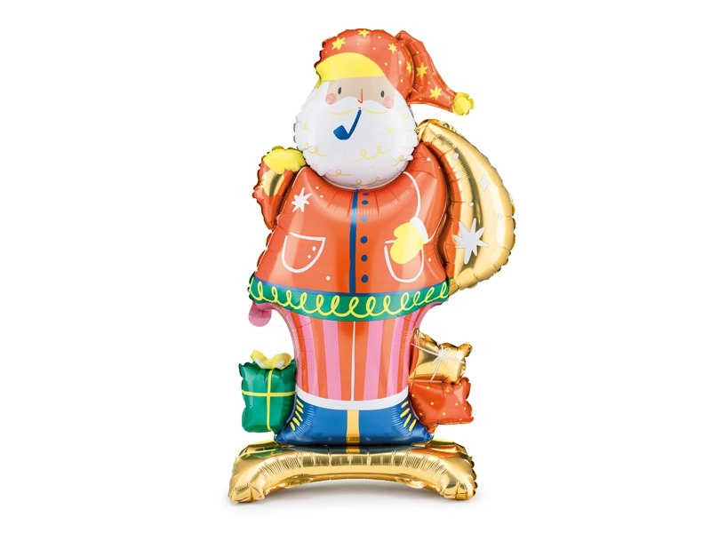 Standing balloon in shape of Santa Claus