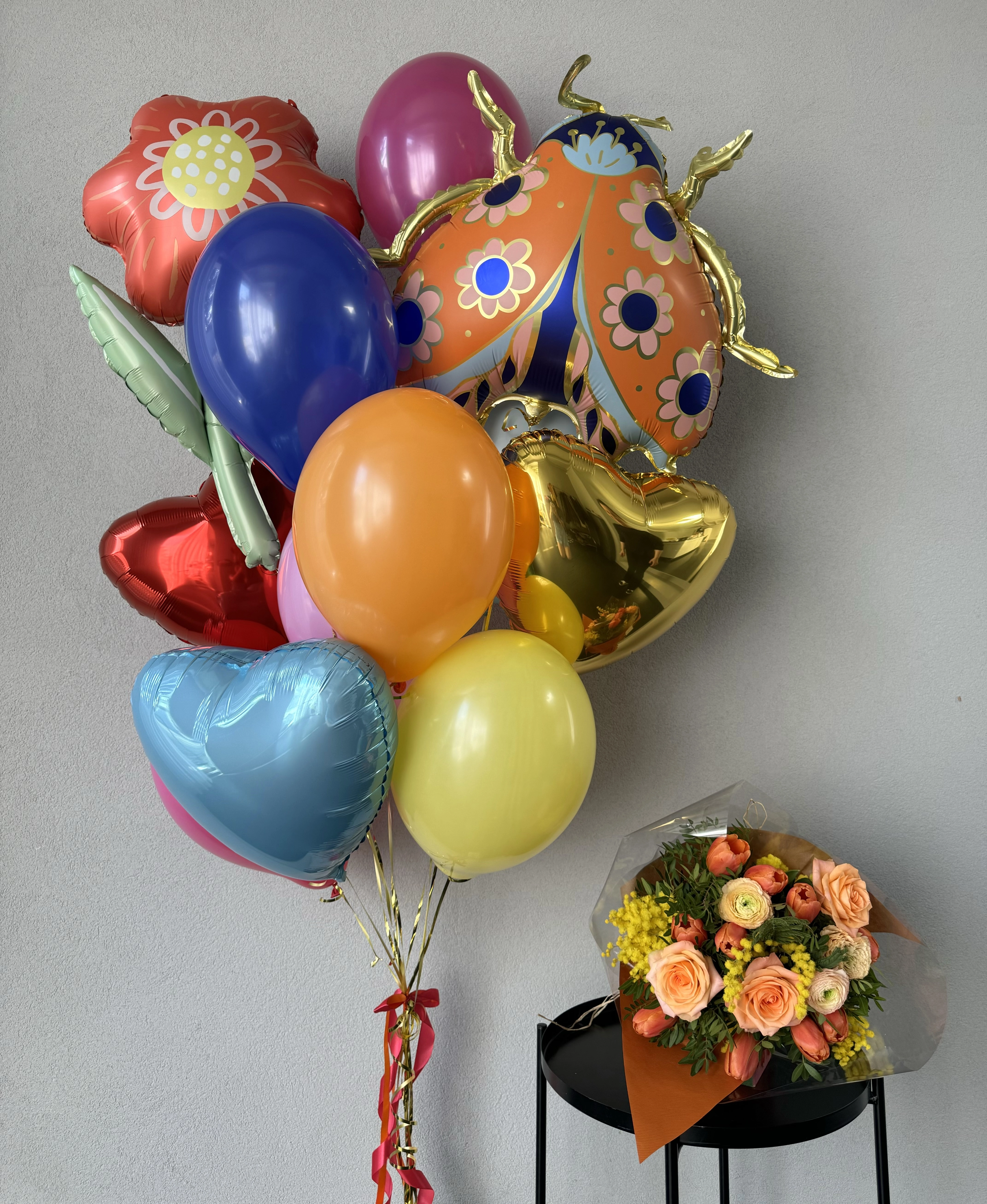 Balloon & flower set “Spring is in the air”