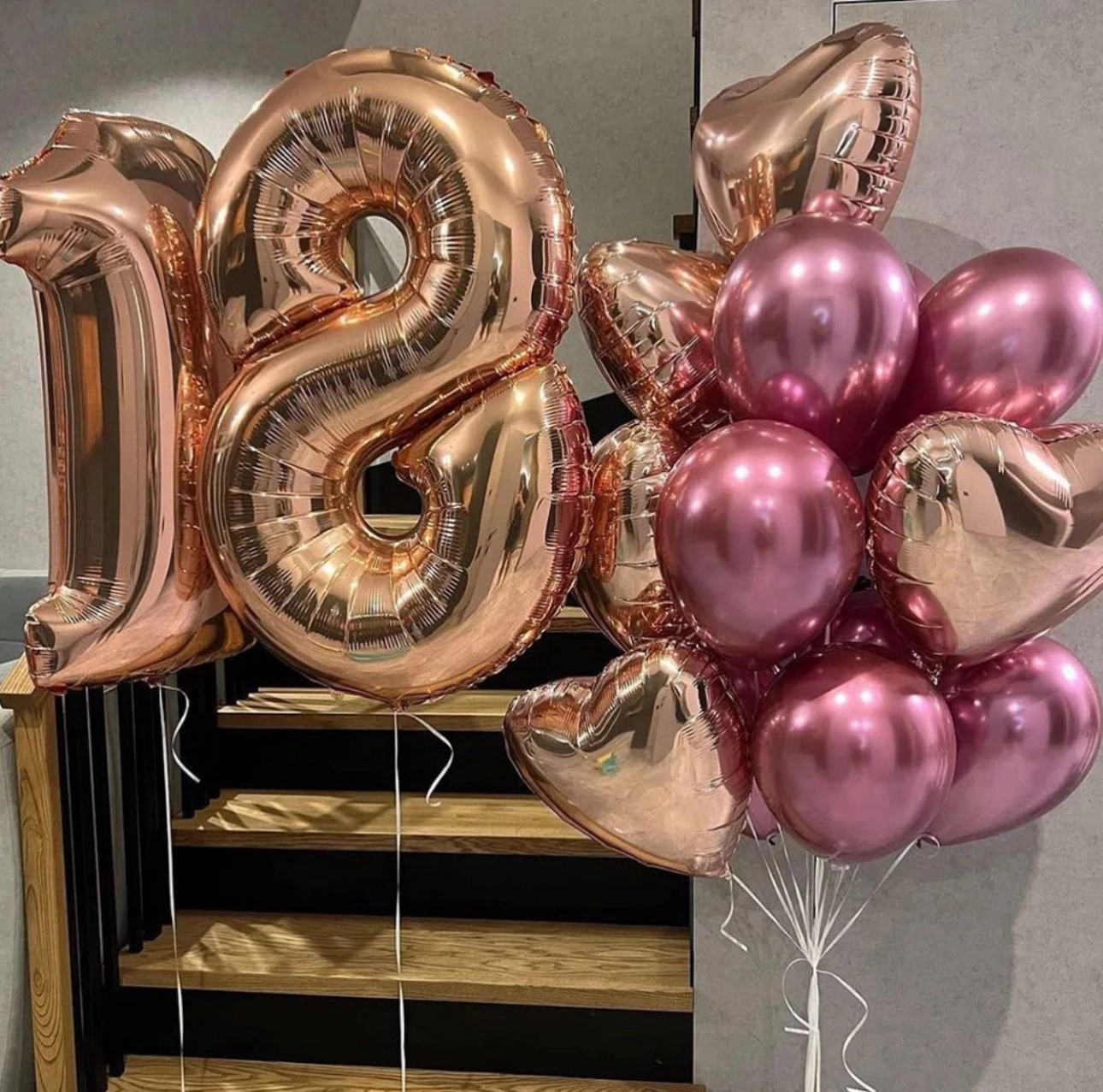 Birthday set of balloons with 2 numbers