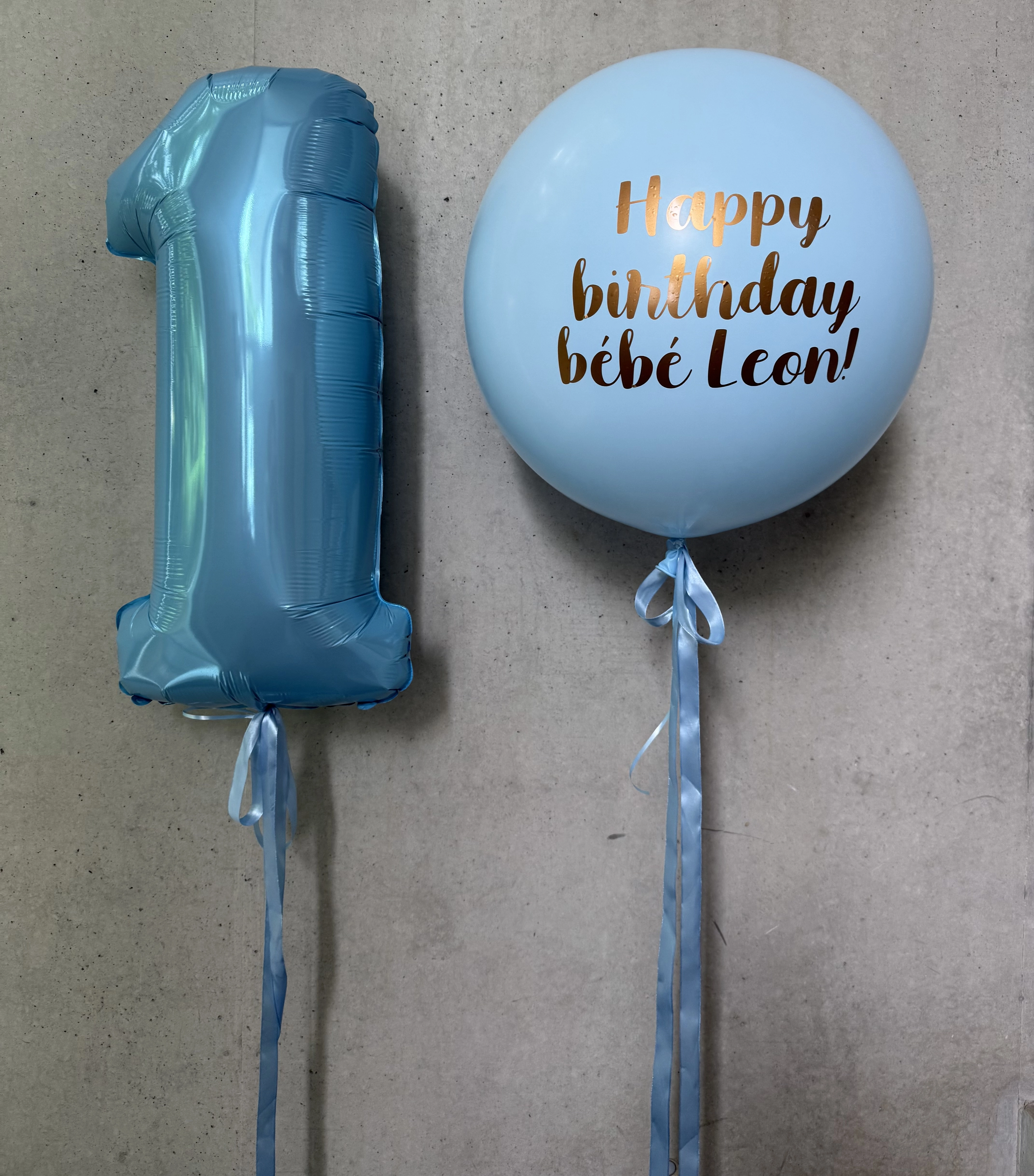 Personalized balloon with a number