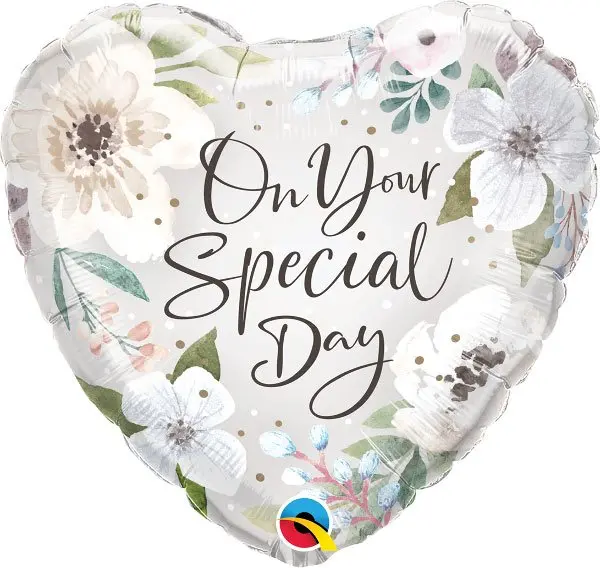 Heart Foil balloon "On your special day"