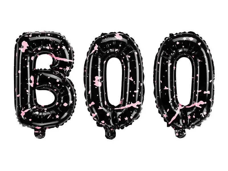 Halloween balloon banner BOO