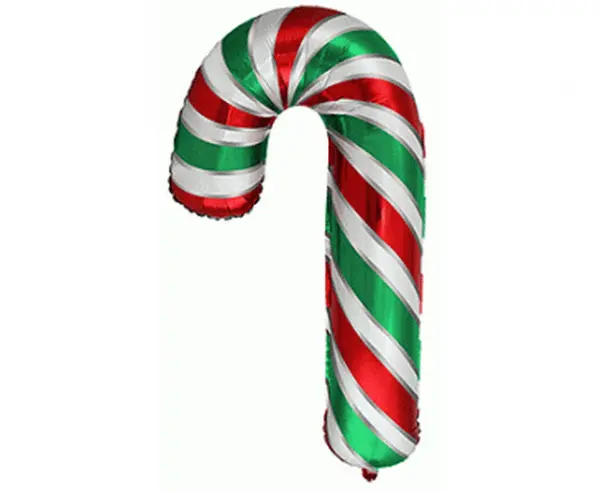 Christmas Candy Cane Balloon - Green