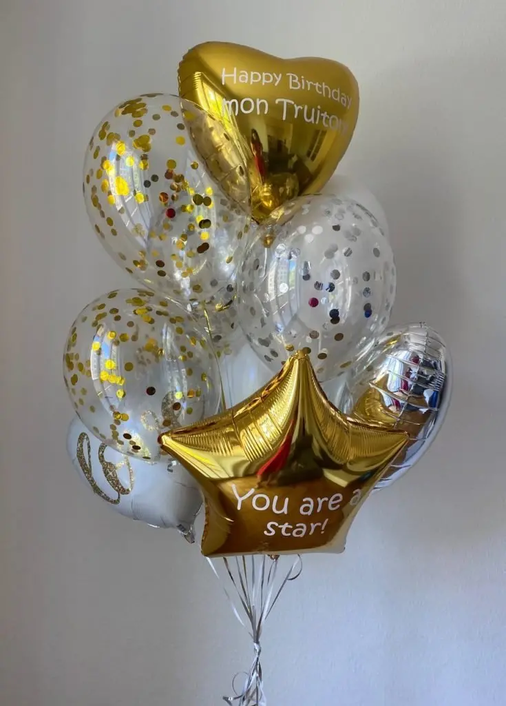 Balloon set with 2 custom texts “Karina”