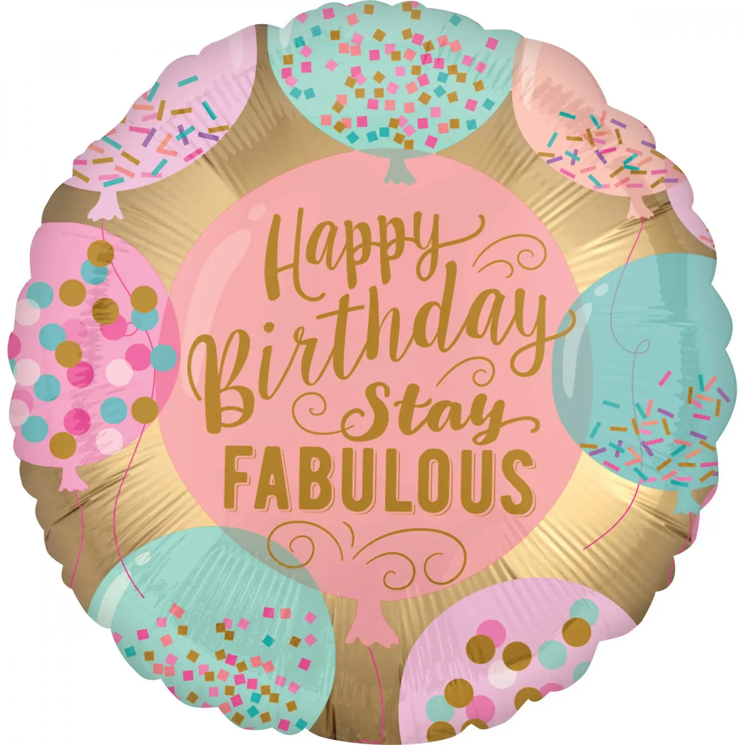 Fabulous Happy Birthday Round Balloon