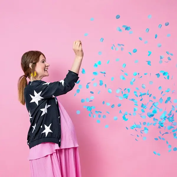 Gender Reveal Balloon BOY Blue Confetti