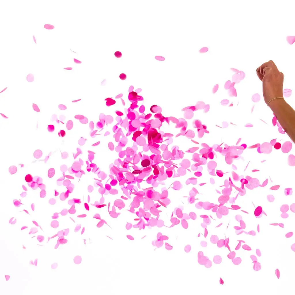 Gender Reveal Balloon Girl Pink Confetti