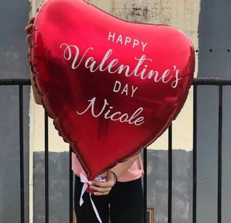 Giant heart with personalized text