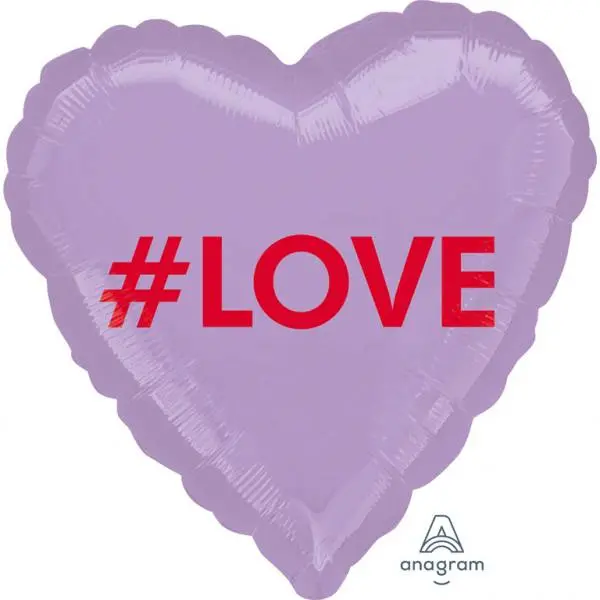 Heart Balloon Hashtag Love