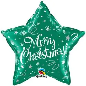 Merry Christmas Star Balloon