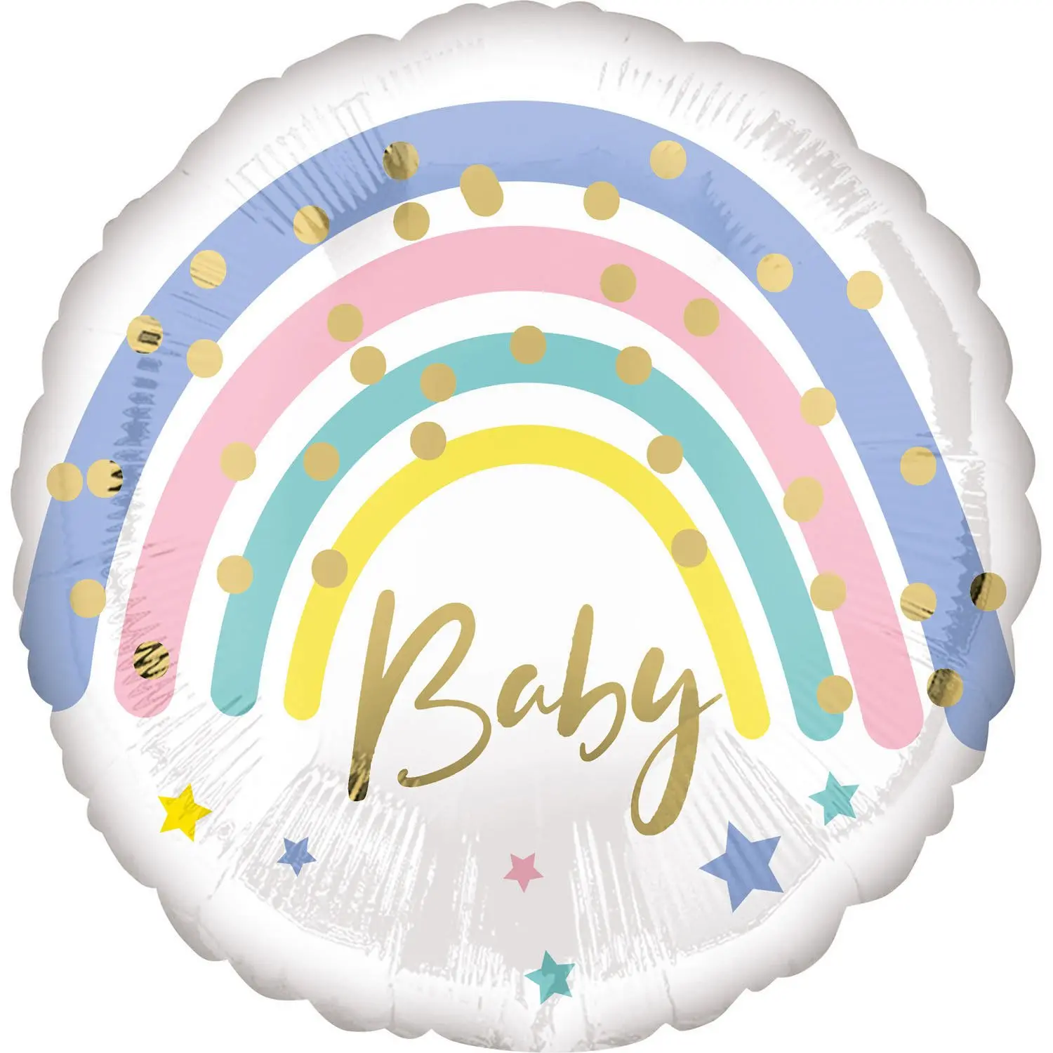 Pastel Rainbow Baby Round Balloon