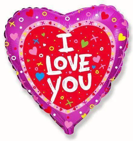 "I love you" Heart Helium Balloon
