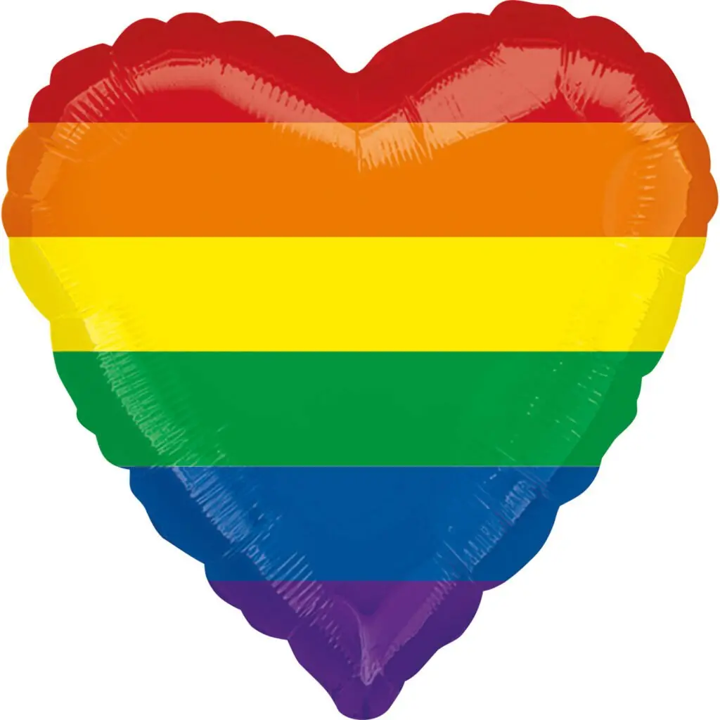 Rainbow Heart Balloon