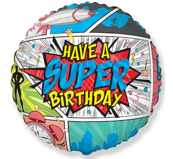 Superhero Birthday Balloon